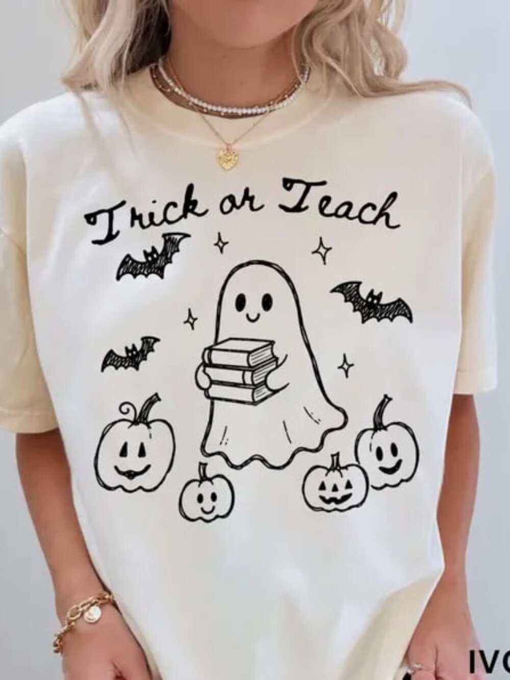Funny Halloween Teacher Shirt, Cute Ghost Teacher Tee, Halloween Gift